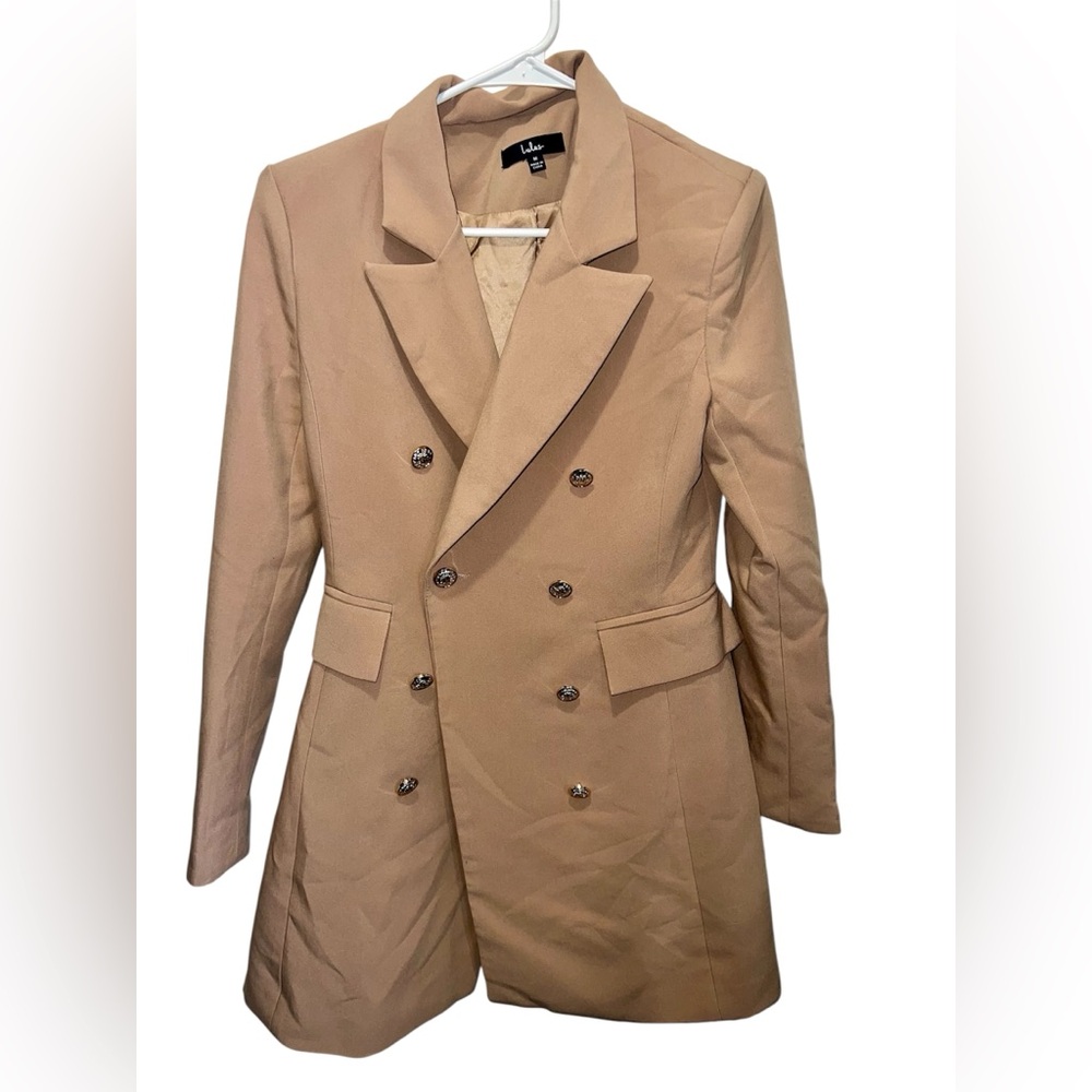 Lulu's Elegant Cream Coat Women’s Medium